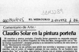 Claudio Solar en la pintura porteña  [artículo] Anamaría Julio.