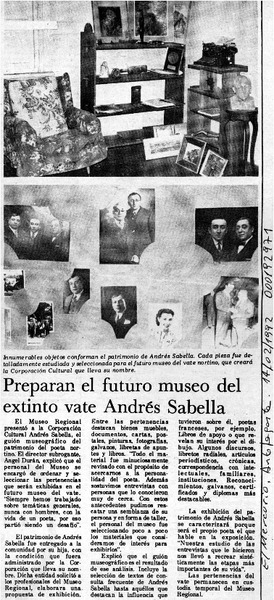 Preparan el futuro museo del extinto vate Andrés Sabella.