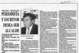 Periodista y escritor desea ser alcalde  [artículo] Lautaro Lobos.