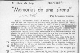 "Memorias de una sirena"  [artículo] Armando Guerra.