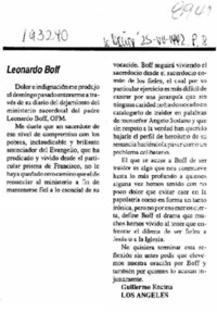 Leonardo Boff  [artículo] Guillermo Encina.