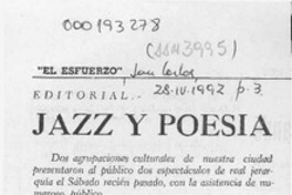 Jazz y poesía  [artículo].
