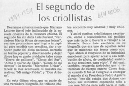 El segundo de los criollistas  [artículo] Lautaro Robles.