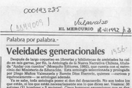 Veleidades generacionales  [artículo] Marcelo Novoa.