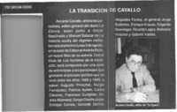 La transición de Cavallo  [artículo] Carolina Robino.