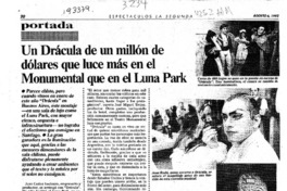 Un Drácula de un millón de dólares que luce más en Monumental que en el Luna Park  [artículo] Juan Carlos González.