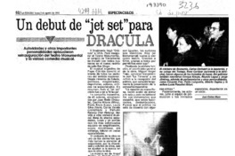 Un debut de "Jet set" para Drácula  [artículo] Juan Carlos Maya.