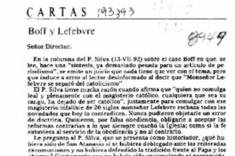 Boff y Lefevre  [artículo] Rafael Navas Ortiz.