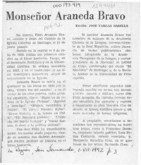 Monseñor Araneda Bravo  [artículo] José Vargas Badilla.