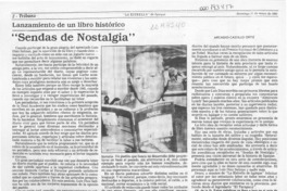 "Sendas de nostalgia"  [artículo] Arcadio Castillo Ortiz.