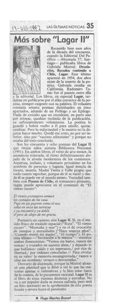 Más sobre "Lagar II"  [artículo] Hugo Montes Brunet.