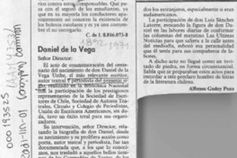 Daniel de la Vega  [artículo] Alfonso Godoy Pozo.
