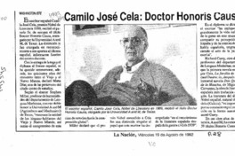 Camilo José Cela, Doctor Honoris Causa  [artículo].