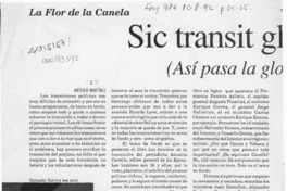 Sic transit gloria mundi  [artículo] Antonio Martínez.