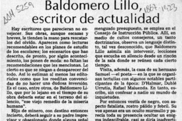 Baldomero Lillo, escritor de actualidad  [artículo] Hugo Rolando Cortés.