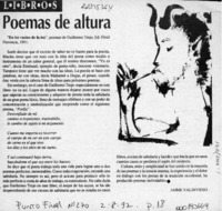 Poemas de altura  [artículo] Jaime Valdivieso.