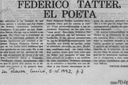 Federico Tatter, el poeta