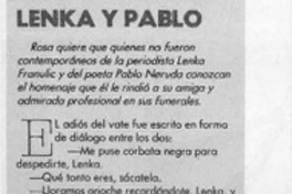 Lenka y Pablo  [artículo].