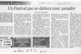 Un festival que no debiera tener ganador  [artículo] Eduardo Guerrero.