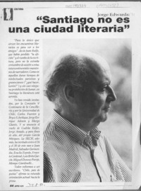 "Santiago no es una ciudad literaria"  [artículo] Mili Rodríguez Villouta.