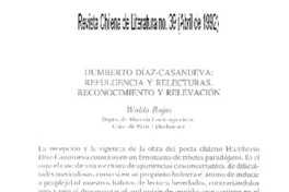 Humberto Díaz-Casanueva, refulgencia y relecturas, reconocimiento y relevación
