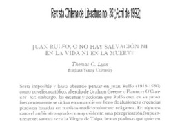 Juan Rulfo, o no hay salvación ni en la vida ni en la muerte