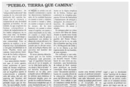 "Pueblo, tierra que camina"  [artículo] Evar Pérez Muñoz.