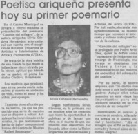 Poetisa ariqueña presenta hoy su primer poemario