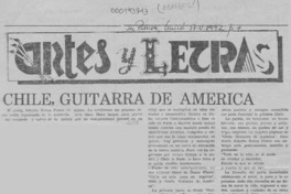 Chile, guitarra de América  [artículo] Carlos René Correa.