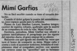 Mimí Garfias  [artículo] Samuel Valenzuela Y.