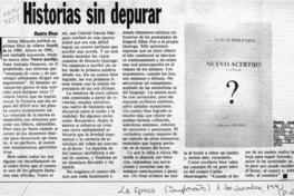 Historias sin depurar  [artículo] Ramiro Rivas.