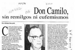 Don Camilo, sin remilgos ni eufemismos  [artículo] Alfredo Barría M.