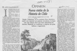 Nueva visión de la historia de Chile  [artículo] Luis Carlos Parentini Gayani.