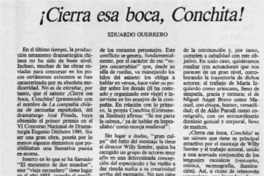 Cierra esa boca, Conchita!  [artículo] Eduardo Guerrero.