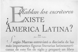 Existe América Latina?  [artículo] Juan Pablo Campos.