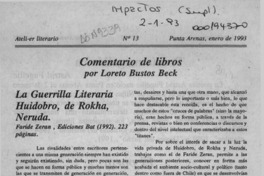 La guerrilla literaria Huidobro-De Rokha-Neruda  [artículo] Ana María Larraín.