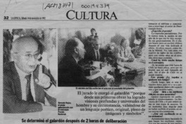Gonzalo Rojas, Premio Nacional de literatura 1992 (entrevista)
