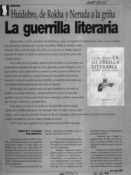La Guerrilla literaria  [artículo].