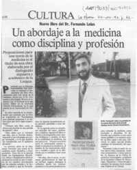 Un Abordaje a la medicina como disciplina y profesión  [artículo].