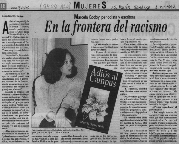 En la frontera del racismo  [artículo] Bárbara Hayes.