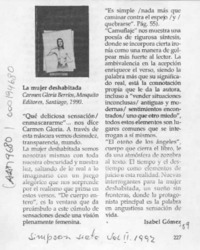 La mujer deshabitada  [artículo] Isabel Gómez.
