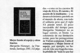 Mujer frente al espejo y otros límites  [artículo] Lilian Elphick.