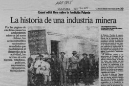 La historia de una industria minera  [artículo] Richard Vera.