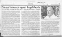 Con sus fantasmas regresa Jorge Edwards  [artículo] Angélica Rivera.