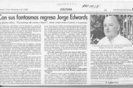 Con sus fantasmas regresa Jorge Edwards  [artículo] Angélica Rivera.