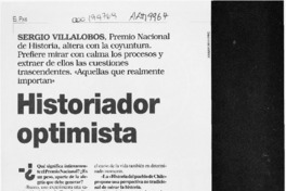 Historiador optimista  [artículo] Felipe Pozo.