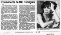 El Amanecer de Mili Rodríguez  [artículo].
