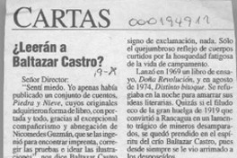 Leeran a Baltazar Castro?  [artículo].
