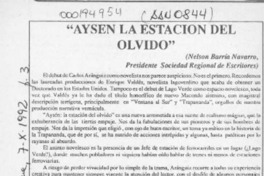 "Aysén, la estación del olvido"  [artículo] Nelson Barría Navarro.