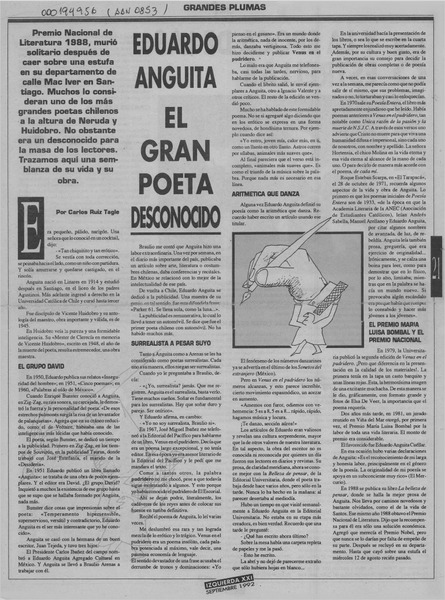 Eduardo Anguita, el gran poeta desconocido
